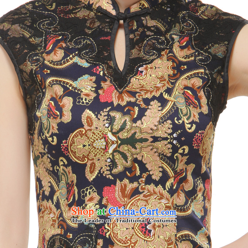 The former Yugoslavia Li aware of spring and summer 2015, the new President Tang Blouses Chinese Folk Wind retro style auspicious Feng totems improved QC3-113 black , L, Yugoslavia (Q.LIZHI Li shopping on the Internet has been pressed.)