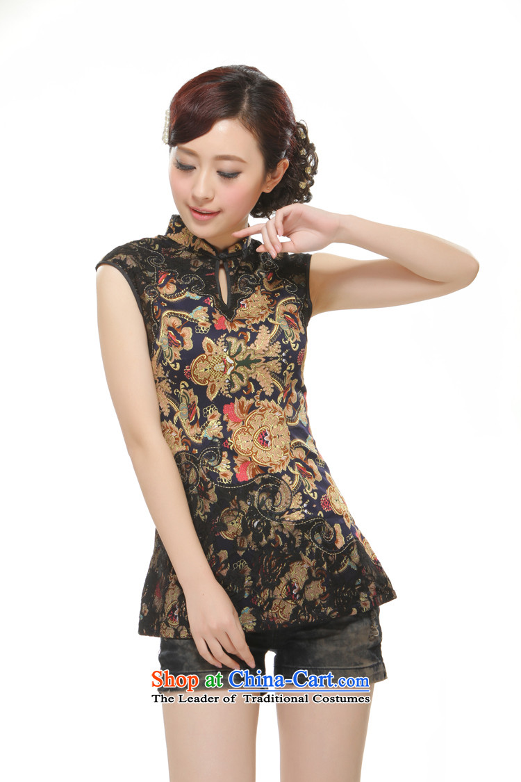 The former Yugoslavia Li aware of spring and summer 2015, the new President Tang Blouses Chinese Folk Wind retro style auspicious Feng totems improved QC3-113 black L picture, prices, brand platters! The elections are supplied in the national character of distribution, so action, buy now enjoy more preferential! As soon as possible.