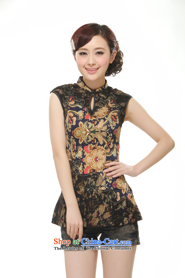 The former Yugoslavia Li aware of spring and summer 2015, the new President Tang Blouses Chinese Folk Wind retro style auspicious Feng totems improved QC3-113 black L picture, prices, brand platters! The elections are supplied in the national character of distribution, so action, buy now enjoy more preferential! As soon as possible.