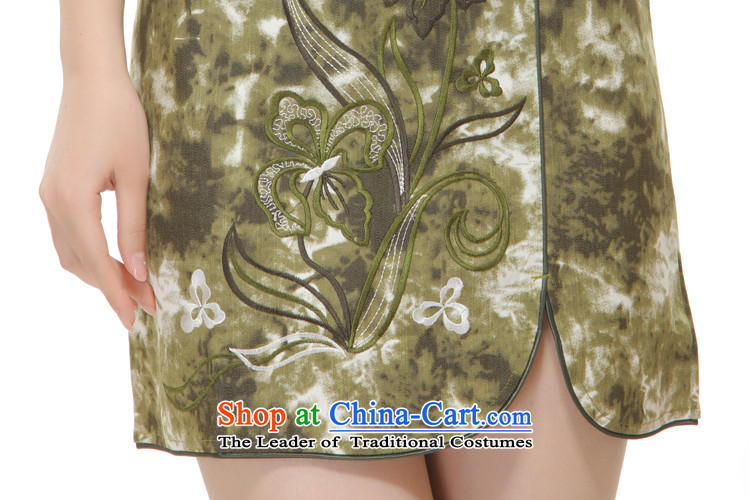 The former Yugoslavia Li known 2014 new women's retro improved low Sau San collar short-style qipao QW2531) Green XL Photo, prices, brand platters! The elections are supplied in the national character of distribution, so action, buy now enjoy more preferential! As soon as possible.