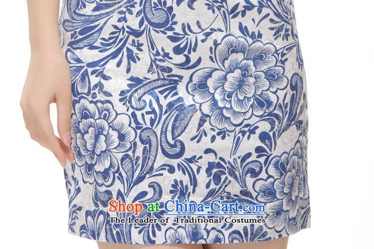 The former Yugoslavia Li known 2015 new women's porcelain elegant and stylish retro style improvement of the forklift truck qipao QW2521 no blue S picture, prices, brand platters! The elections are supplied in the national character of distribution, so action, buy now enjoy more preferential! As soon as possible.