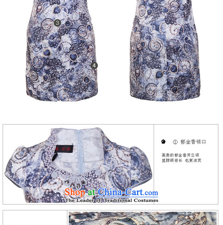 【 lady as soon as possible star Yat 2015 Summer female new Stylish retro short of Sau San daily cheongsam dress 2D033 red floral 2XL Photo, prices, brand platters! The elections are supplied in the national character of distribution, so action, buy now enjoy more preferential! As soon as possible.