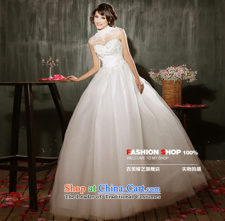 Beijing No. year wedding dresses Kyrgyz-american married new Korean arts 2015 edition high collar align bon bon skirt to HS605 bride wedding ivory XXXL picture, prices, brand platters! The elections are supplied in the national character of distribution, so action, buy now enjoy more preferential! As soon as possible.