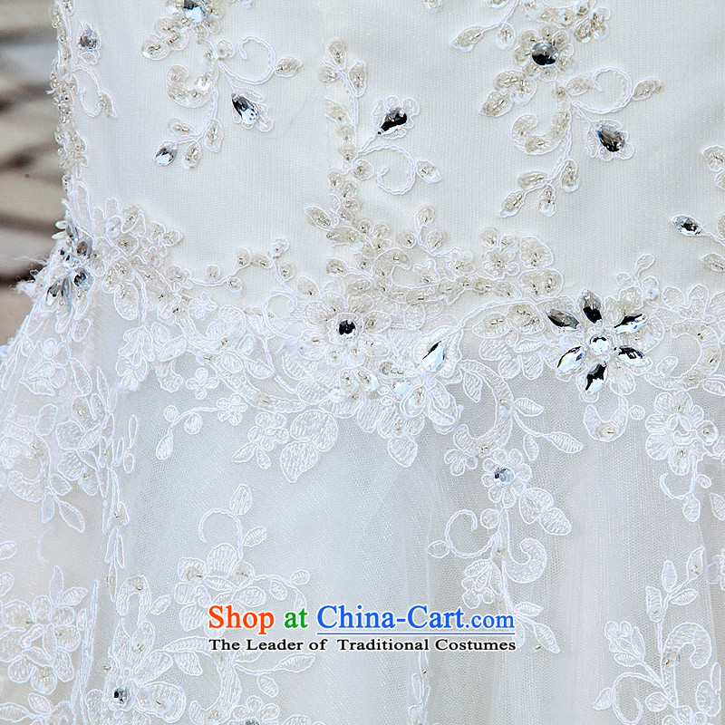 The two men, shoulders the bride crowsfoot tail wedding dresses 2015 new deluxe wedding A985 pearl nails M a bride shopping on the Internet has been pressed.