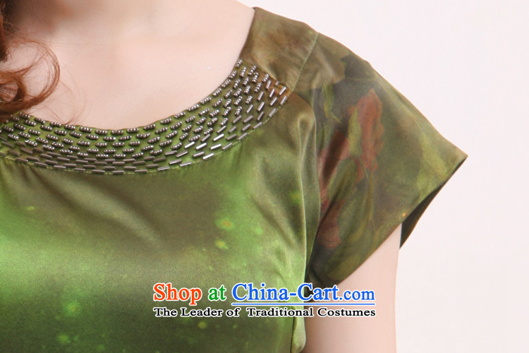 2015 Ms. new round-neck collar manually staple-joo Silk Cheongsam relaxd improved Mudan clothes for the Former Yugoslavia informed QR5217 Li Green M picture, prices, brand platters! The elections are supplied in the national character of distribution, so action, buy now enjoy more preferential! As soon as possible.