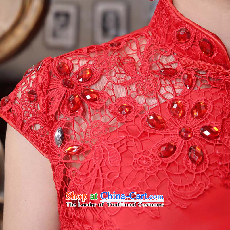 Shared Keun guijin Chinese classical exquisite embroidery lace on chip elegant qipao) Bride toasting champagne short service k81  XXXL Red Book 3 days from Suzhou shipment, shared Keun (guijin) , , , shopping on the Internet
