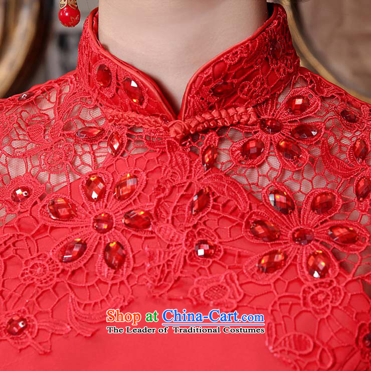 Shared Keun guijin Chinese classical exquisite embroidery lace on chip elegant qipao) Bride toasting champagne short service k81 large red XXXL scheduled three-day shipment from Suzhou picture, prices, brand platters! The elections are supplied in the national character of distribution, so action, buy now enjoy more preferential! As soon as possible.