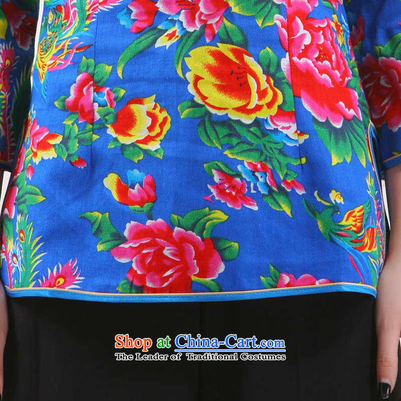 Summer 2015 Ms. new working dress retro improved stylish teahouse short piece 3 color in the former Yugoslavia understand QW-111 BLUE XXL, Li Li (Q.LIZHI Yugoslavia) , , , shopping on the Internet