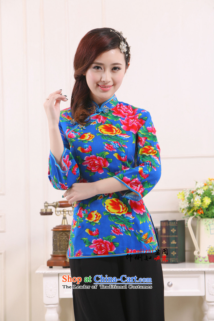 Summer 2015 Ms. new working dress retro improved stylish teahouse short piece 3 color in the former Yugoslavia understand QW-111 Li blue XXL picture, prices, brand platters! The elections are supplied in the national character of distribution, so action, buy now enjoy more preferential! As soon as possible.
