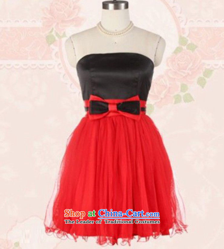 Glued to the Eiffel Bow Tie Princess small dress short version of Korea 2015 Marriage banquet hosted bride bridesmaid wedding dresses and bows chest small skirt 45 Red XL Photo, prices, brand platters! The elections are supplied in the national character of distribution, so action, buy now enjoy more preferential! As soon as possible.