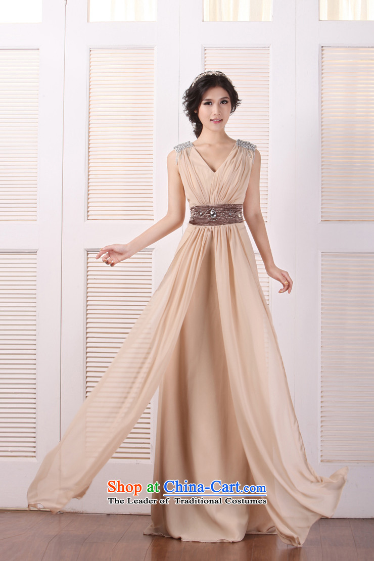  Classic Sau San bride mslover long gown  CLF121007 champagne color S picture, prices, brand platters! The elections are supplied in the national character of distribution, so action, buy now enjoy more preferential! As soon as possible.