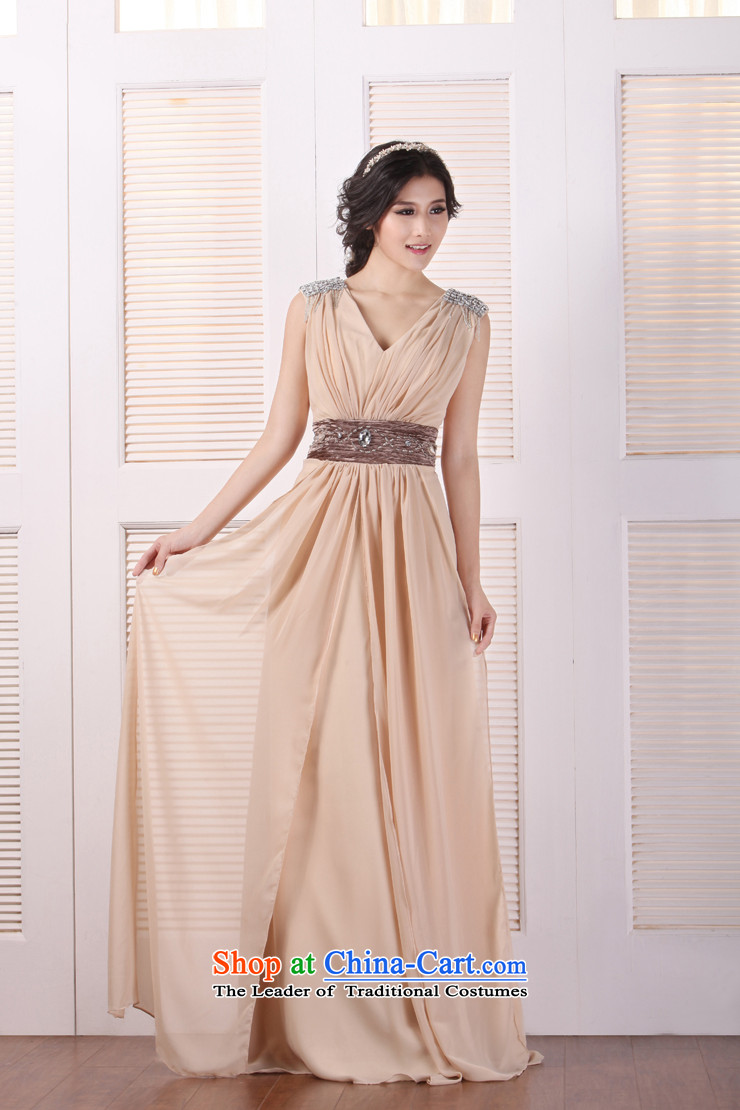  Classic Sau San bride mslover long gown  CLF121007 champagne color S picture, prices, brand platters! The elections are supplied in the national character of distribution, so action, buy now enjoy more preferential! As soon as possible.
