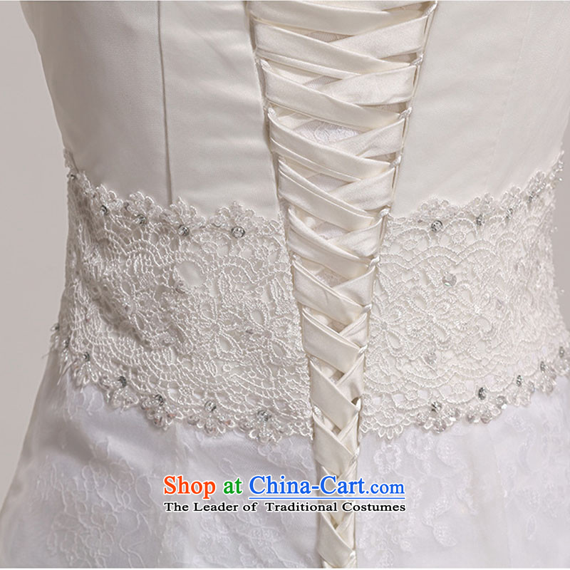Doi m qi 2014 new tail wedding wedding photography Korean sweet lace anointed chest Foutune of tail wedding White XL, Demi Moor Qi , , , shopping on the Internet
