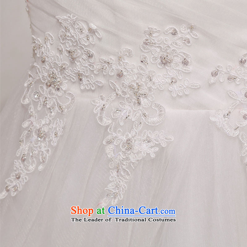 Doi m qi wedding dresses new 2014 foutune crowsfoot tail Korean word princess shoulder lace white wedding , L, M Qi , , , diana shopping on the Internet