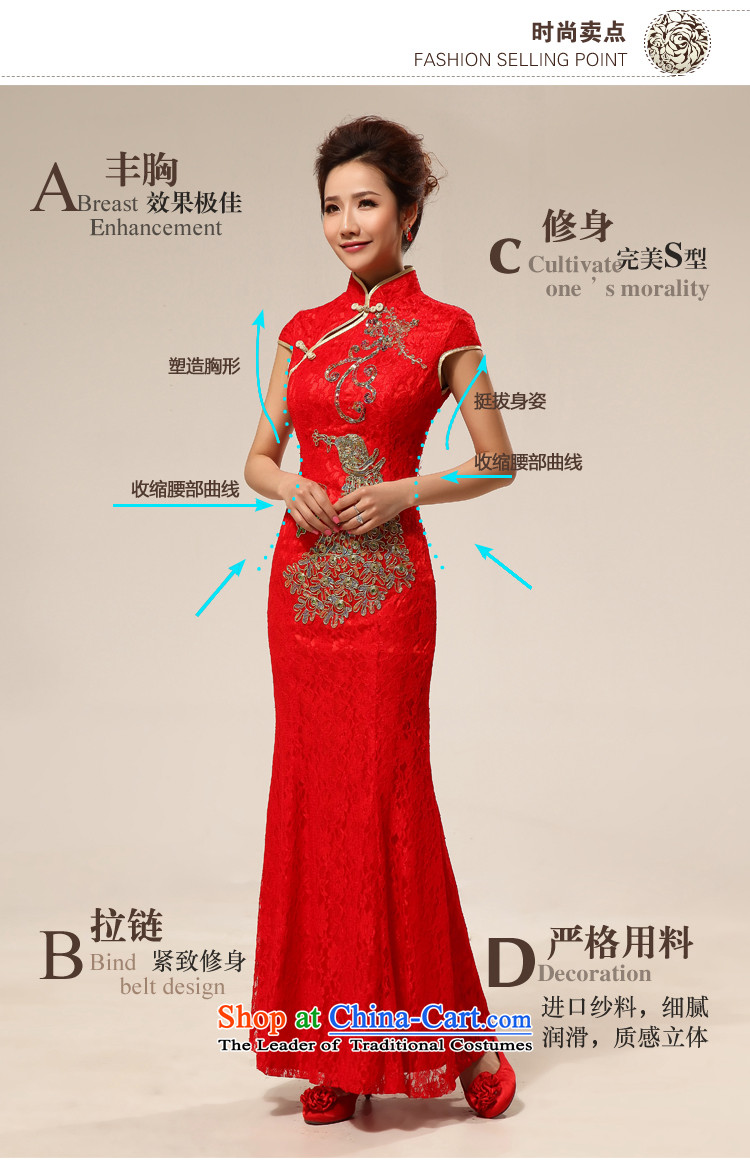 Doi m qi red retro lace Chinese improved marriages bows cheongsam dress wedding bridal dresses red XL Photo Pack, prices, brand platters! The elections are supplied in the national character of distribution, so action, buy now enjoy more preferential! As soon as possible.