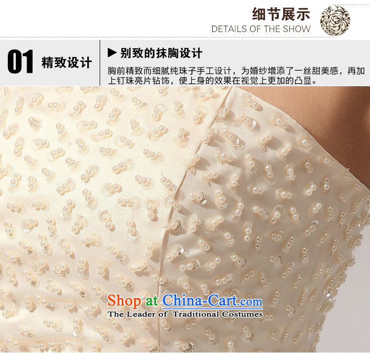 Doi m Qi Wedding Spring Summer anointed chest pearl small dress short skirt sister bridesmaid skirt champagne color pictures, prices, XXL brand platters! The elections are supplied in the national character of distribution, so action, buy now enjoy more preferential! As soon as possible.