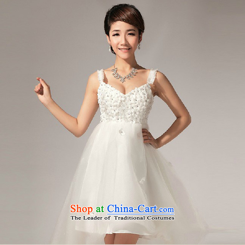Doi m qi wedding wedding dresses new 2014 front stub and drag the small diamond dress skirt White M Demi Moor Qi , , , shopping on the Internet
