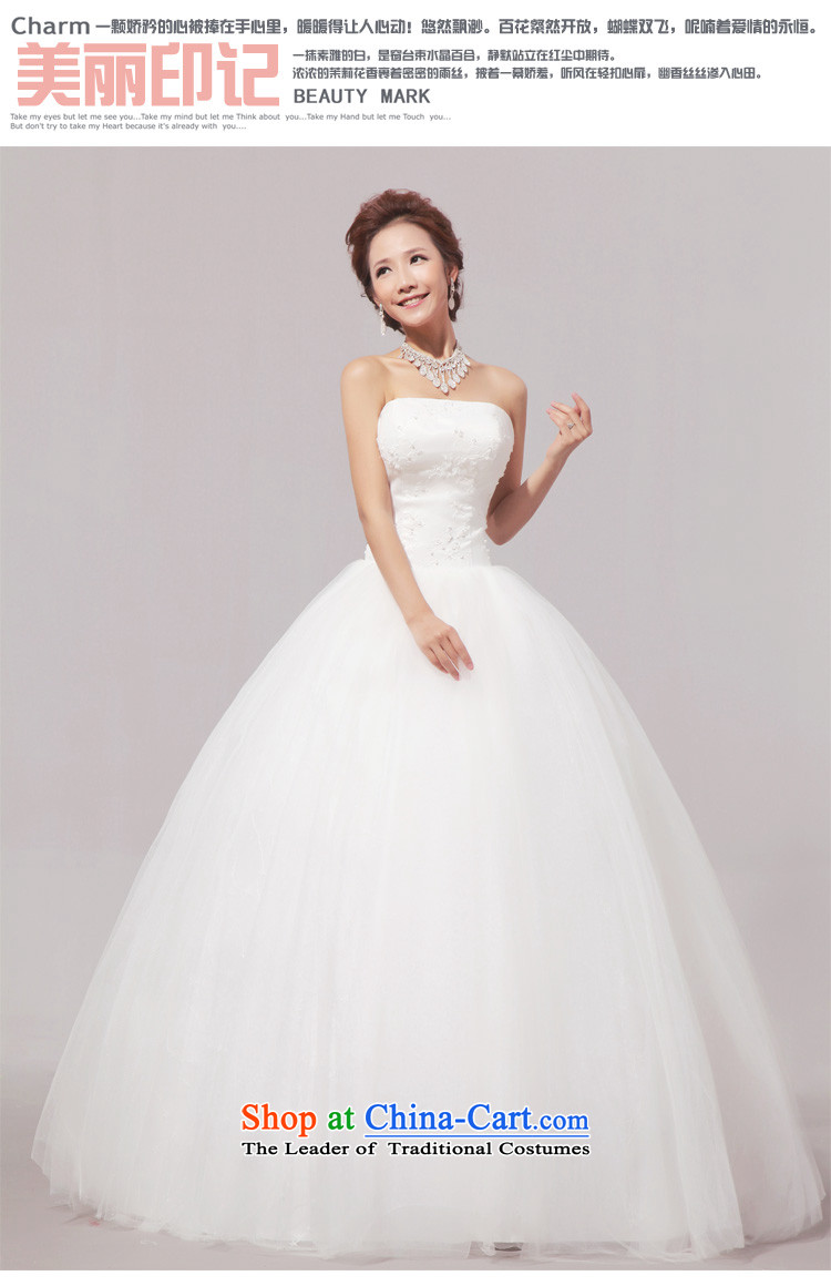 Doi m qi 2014 New New anointed chest bon bon skirt to bind with the bride align lace white L wedding pictures, prices, brand platters! The elections are supplied in the national character of distribution, so action, buy now enjoy more preferential! As soon as possible.