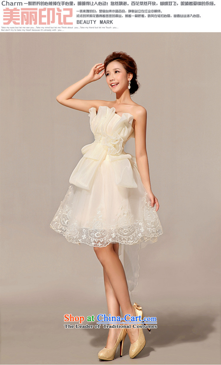 Doi m qi wedding dresses new 2014 wedding dress bridesmaid dress uniform dress bows short skirts, champagne color L picture, prices, brand platters! The elections are supplied in the national character of distribution, so action, buy now enjoy more preferential! As soon as possible.