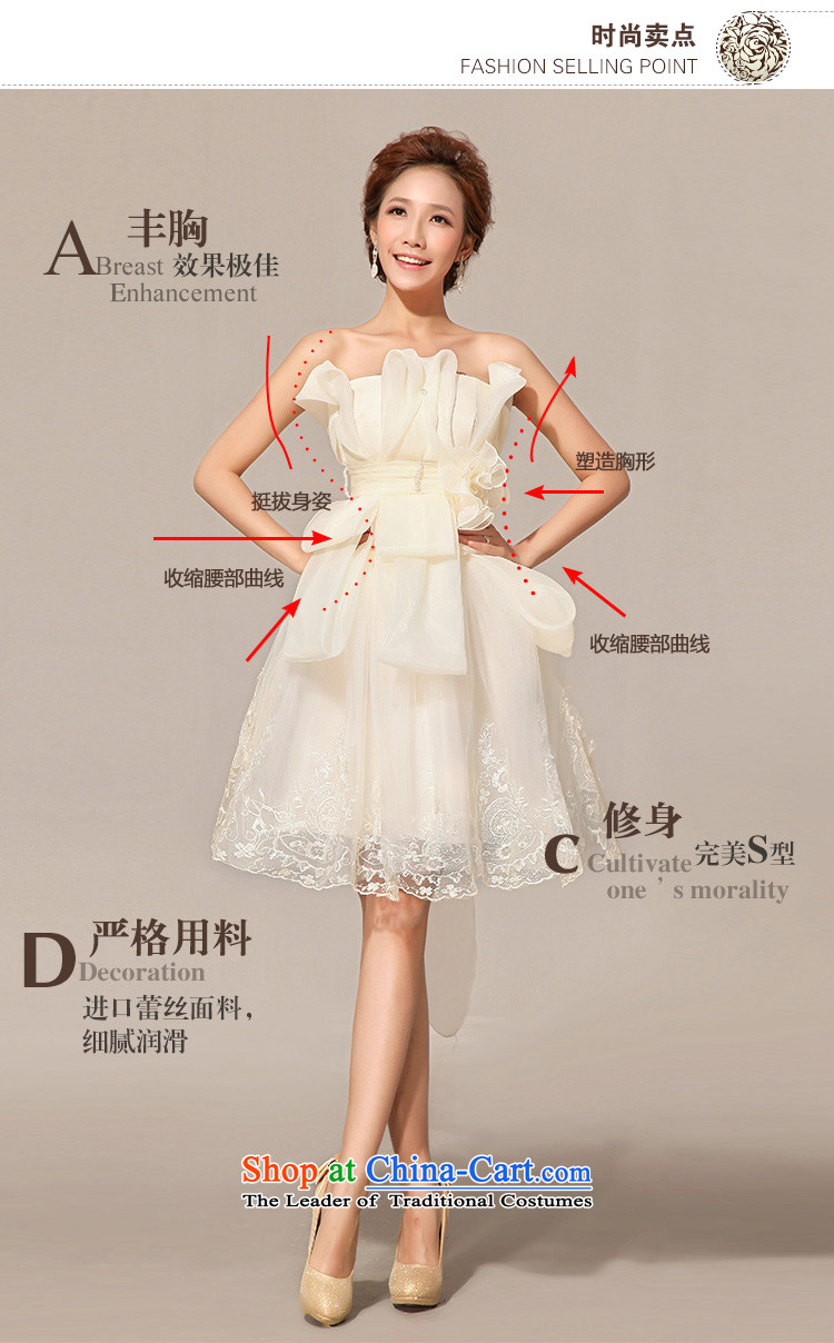 Doi m qi wedding dresses new 2014 wedding dress bridesmaid dress uniform dress bows short skirts, champagne color L picture, prices, brand platters! The elections are supplied in the national character of distribution, so action, buy now enjoy more preferential! As soon as possible.