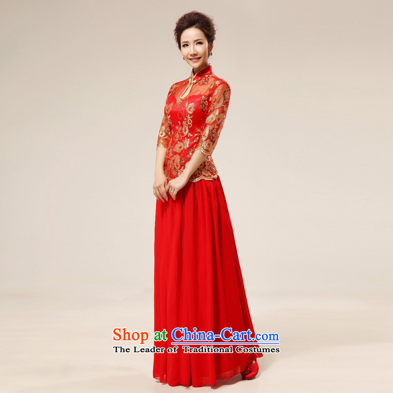 Shared-keun guijin up and down the two piece classical style qipao Red temptation and sexy transparent bows q75 serving large red S code from Suzhou shipment, shared Keun (guijin) , , , shopping on the Internet