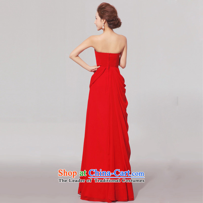 Doi m qi wedding dress elegant red dress video thin long gown bows service bride drill RED M Demi Moor Qi , , , shopping on the Internet