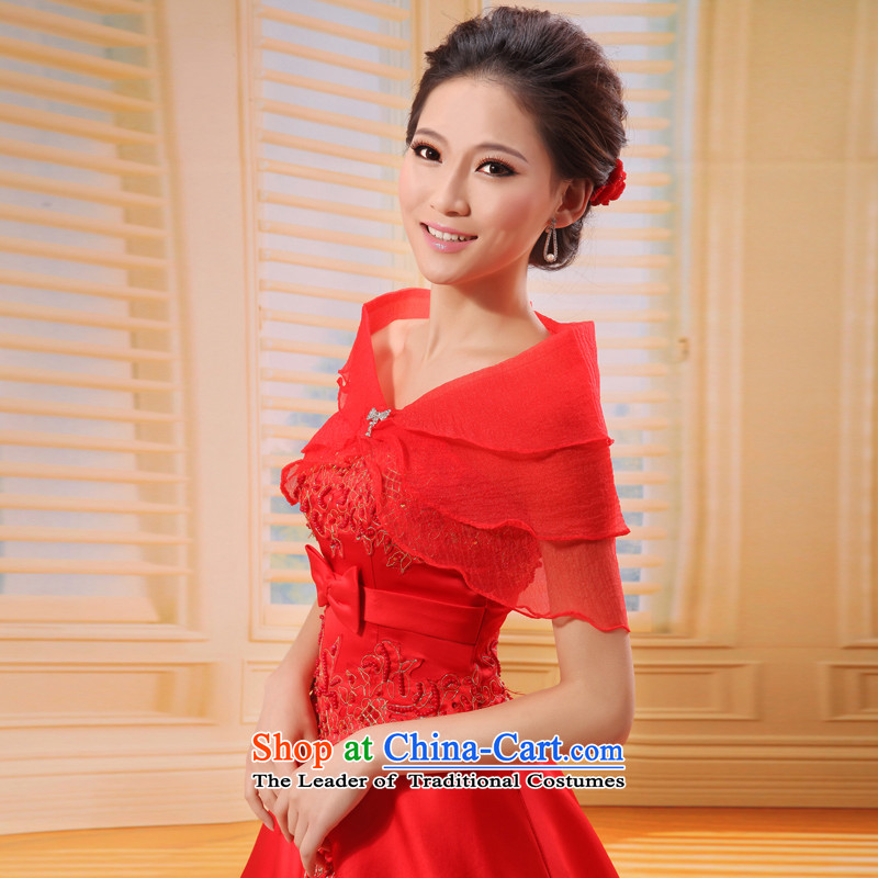  The Korean bubble yarn mslover brooches multi-tier marriages cheongsam wedding dresses shawl shawl OW121101 spring and autumn of red, Lisa (MSLOVER) , , , shopping on the Internet
