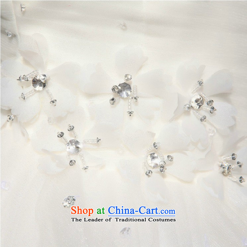 Doi m qi 2014 new on new manual flowers Marquee to skirt the bride Korean white wedding dresses , L, M Qi , , , diana shopping on the Internet