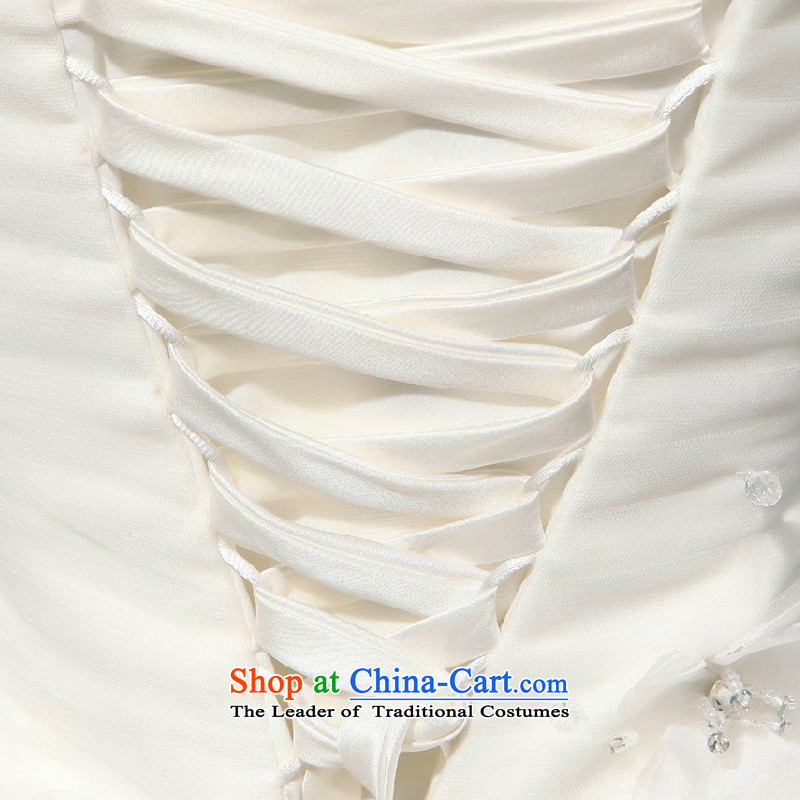Doi m qi 2014 new on new manual flowers Marquee to skirt the bride Korean white wedding dresses , L, M Qi , , , diana shopping on the Internet