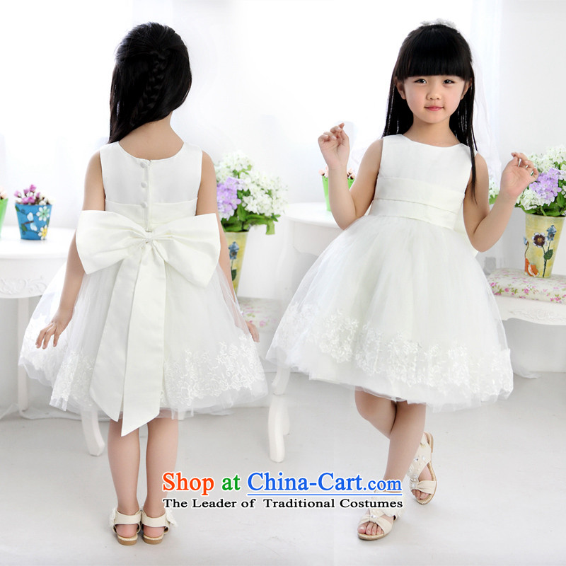 Shared Keun guijin princess skirt dress girls summer flowers of children's wear dresses girls show services small dress?t53?ivory?8 from Suzhou Shipment