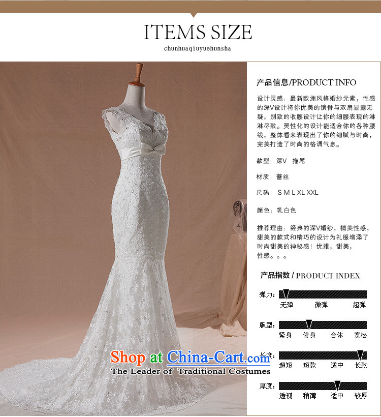 Doi m qi 2014 New royal retro sexy deep V deluxe lace Sau San crowsfoot tail bride wedding cream XXL picture, prices, brand platters! The elections are supplied in the national character of distribution, so action, buy now enjoy more preferential! As soon as possible.