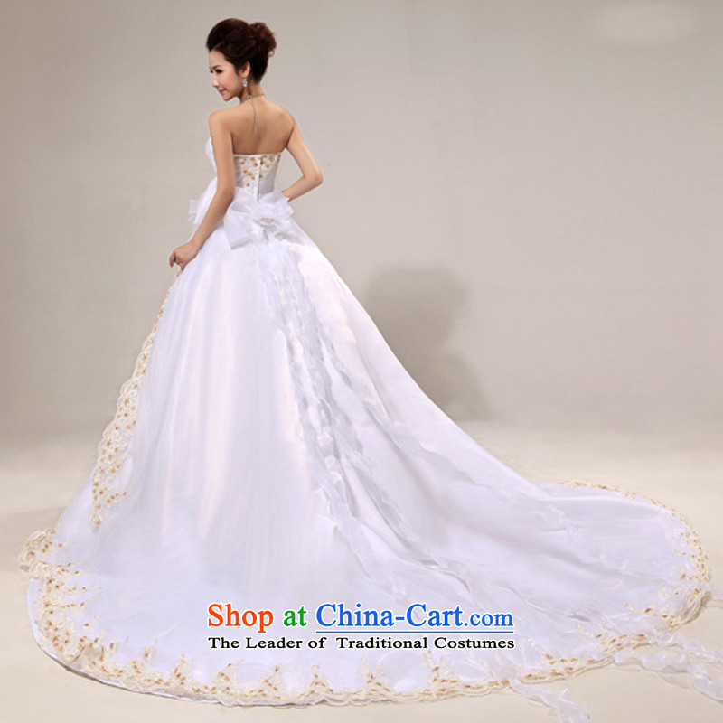 Doi m qi wedding dresses new 2014 Korean style wedding anointed chest princess large tail wedding spring wedding white XXL, Demi Moor Qi , , , shopping on the Internet