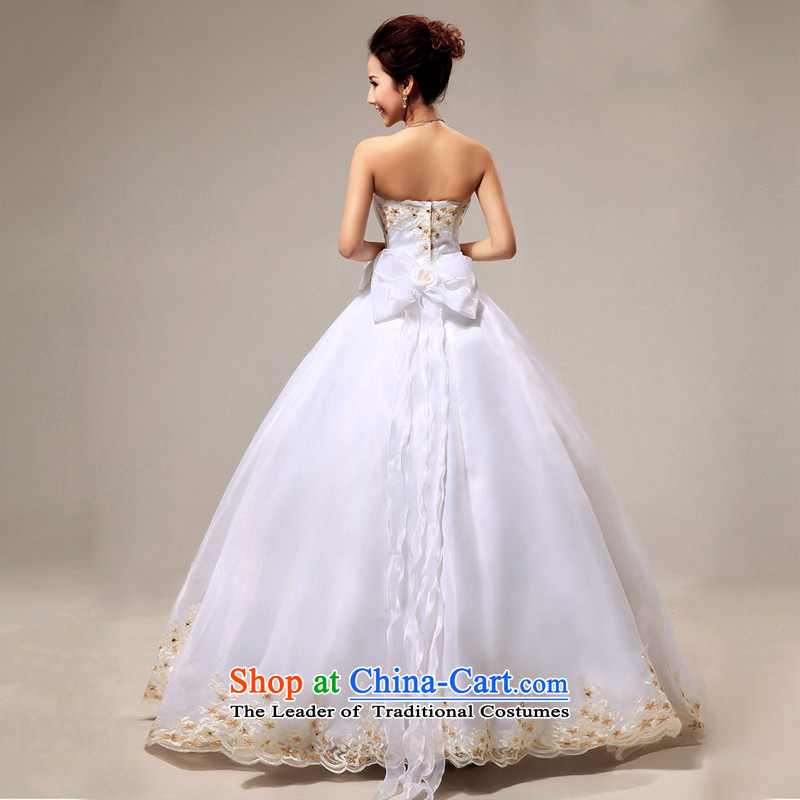 Doi m qi wedding dresses to align the new 2014 wedding anointed chest Korean Princess graphics thin OSCE root yarn upscale wedding white tie, S/M Qi , , , diana shopping on the Internet