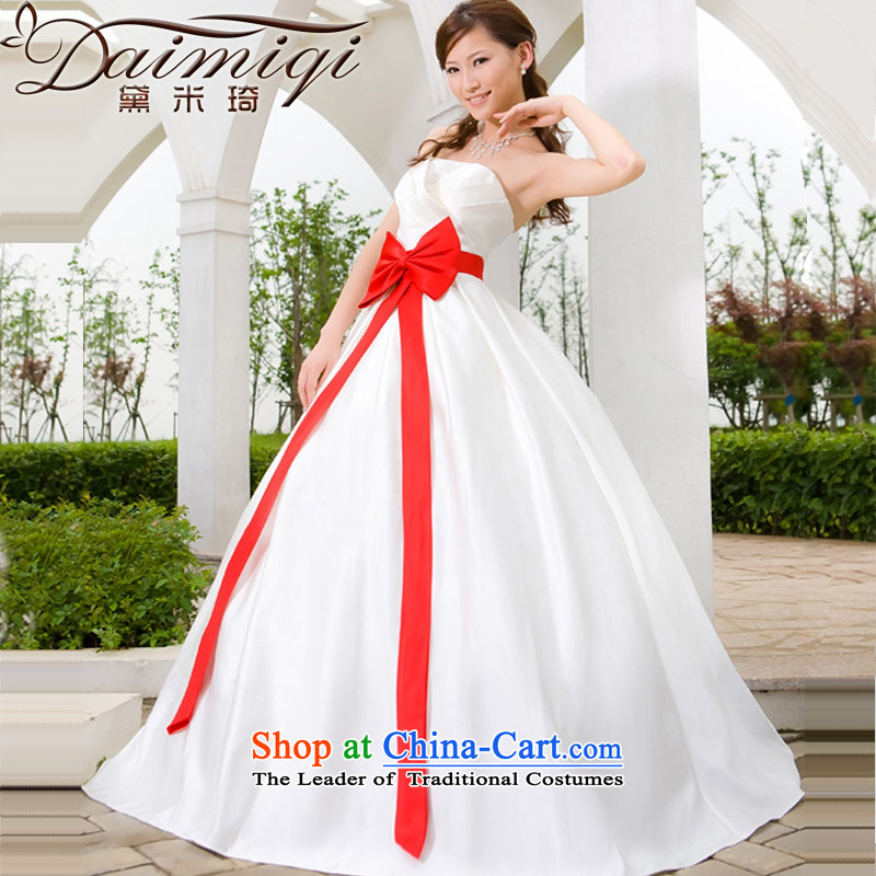 Doi m qi large wedding dress thick mm wedding dresses new 2014 Top Loin of pregnant women may pass through simple wedding whiteL