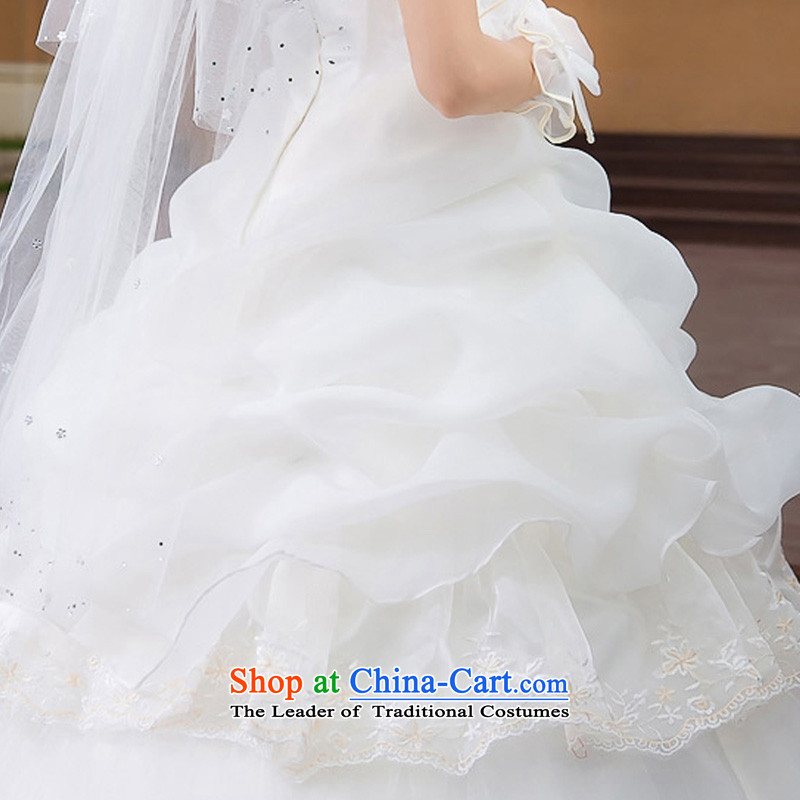 Doi m qi wedding dresses new 2014 Korean fashion sweet princess lace stereo Rose Wedding White M Demi Moor Qi , , , shopping on the Internet