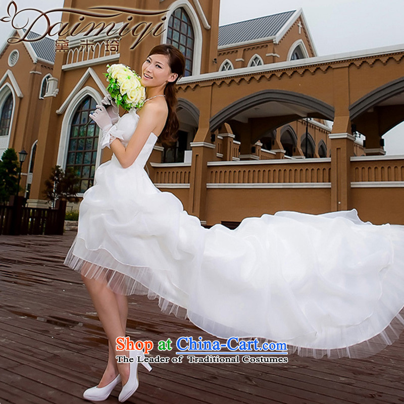 Royal Princess Diana m Ki-won the new 2014 wedding dresses Korean Princess cool before long after the short tails WhiteXL