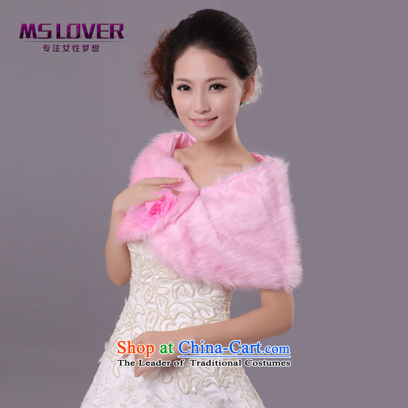  Wedding dress in spring and autumn mslover warm winter partner plush Chest Flower marriages FW121104 gross shawl pink are code, other Lisa (MSLOVER) , , , shopping on the Internet