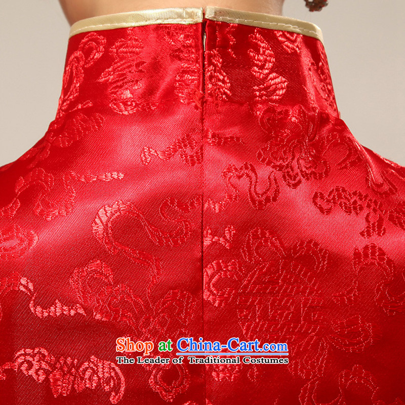 Doi m qi cheongsam dress summer stylish modern retro summer qipao improved services to the dragon qipao marriage bows red , L, M Qi , , , diana shopping on the Internet