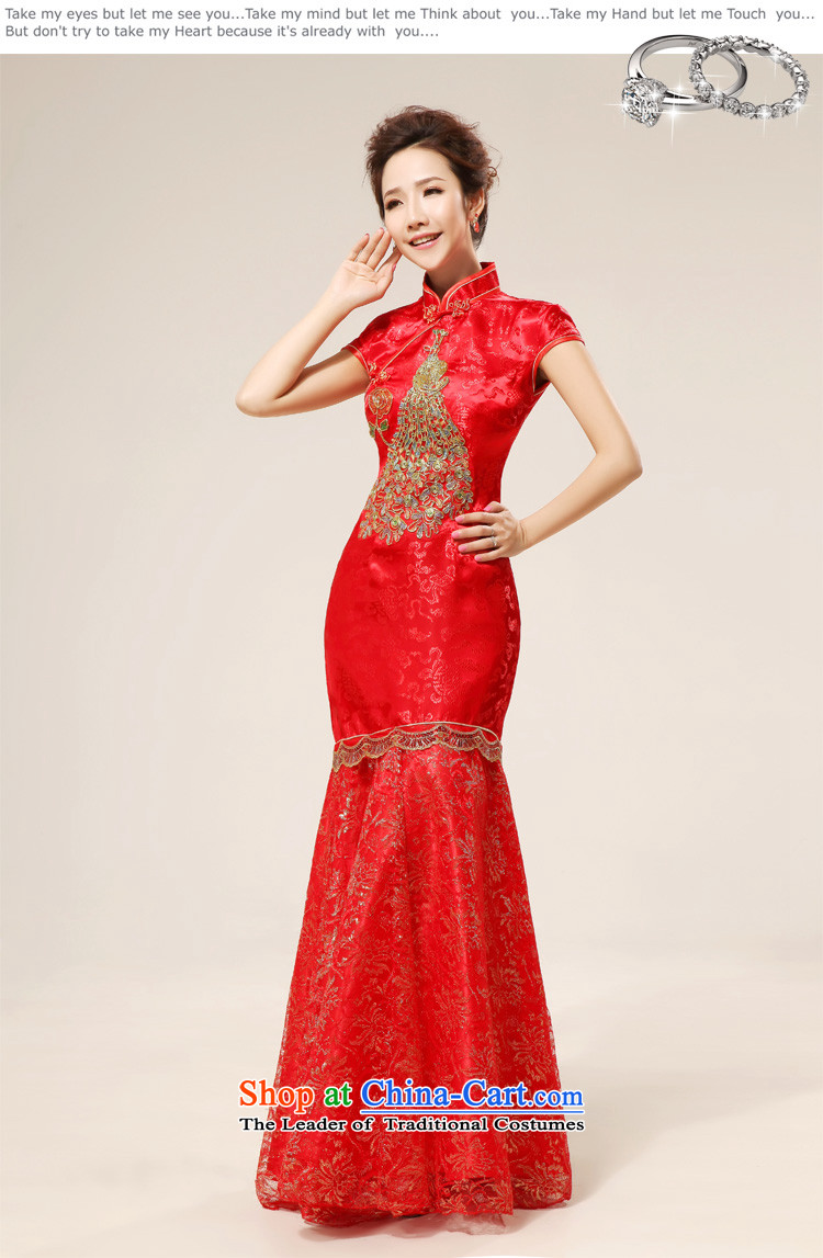 Doi m qi bridal dresses qipao cheongsam dress retro married long seamless Gold Phoenix cheongsam improved summer red XXL picture, prices, brand platters! The elections are supplied in the national character of distribution, so action, buy now enjoy more preferential! As soon as possible.