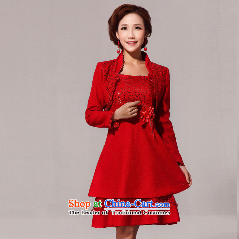 Doi m qi 2014 new wool a red jacket back door onto toasting champagne qipao services RED M Demi Moor Qi , , , shopping on the Internet