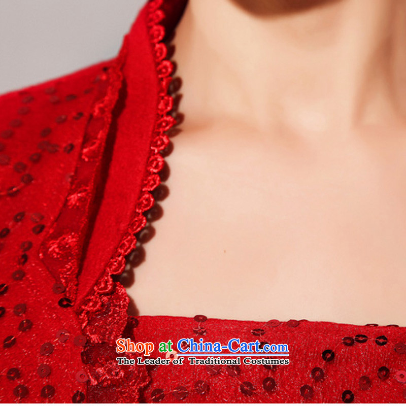 Doi m qi 2014 new wool a red jacket back door onto toasting champagne qipao services RED M Demi Moor Qi , , , shopping on the Internet