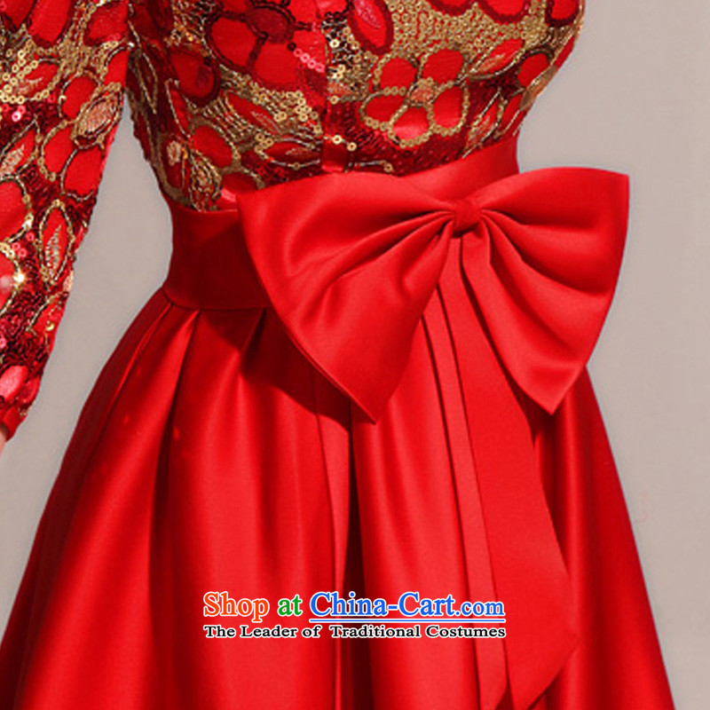 Doi m qi 2014 Spring Spring Wedding Dress Short of improved cheongsam red bride services back door onto a drink red XXL, Demi Moor Qi , , , shopping on the Internet