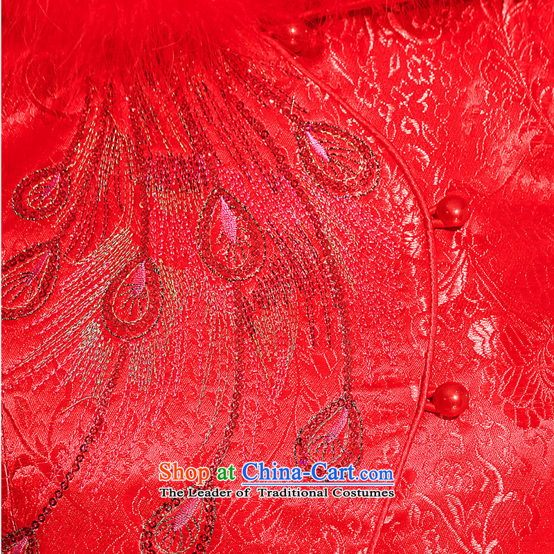Doi m qi winter wedding dress kit qipao qipao improved stylish qipao marriage short of autumn and winter cheongsam red , L, M Qi , , , diana shopping on the Internet