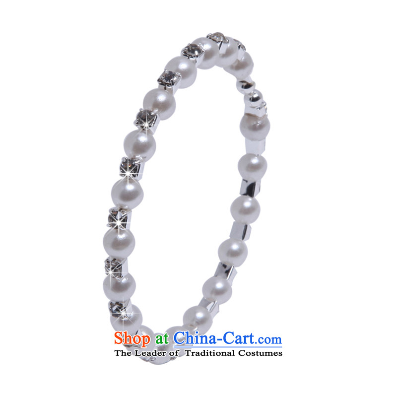  Stylish multi-tier spiral mslover pearl charm bracelets brides resiliency hand chain wrist Jewelry Ornaments B130803 bride silver 5 row, of Lisa (MSLOVER) , , , shopping on the Internet