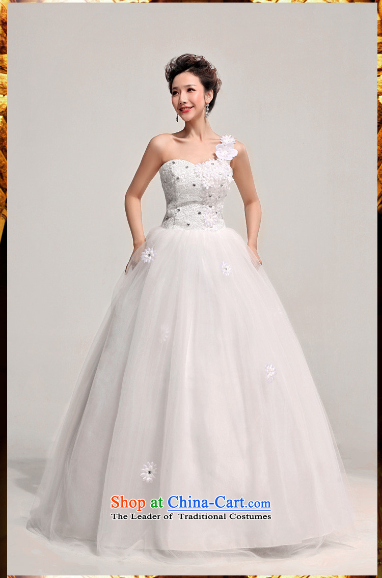 Doi m qi 2014 new Korean version of the Princess Bride shoulder flowers to align drill water wedding dresses larger custom White XL Photo pregnant women, prices, brand platters! The elections are supplied in the national character of distribution, so action, buy now enjoy more preferential! As soon as possible.