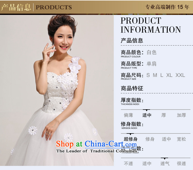 Doi m qi 2014 new Korean version of the Princess Bride shoulder flowers to align drill water wedding dresses larger custom White XL Photo pregnant women, prices, brand platters! The elections are supplied in the national character of distribution, so action, buy now enjoy more preferential! As soon as possible.