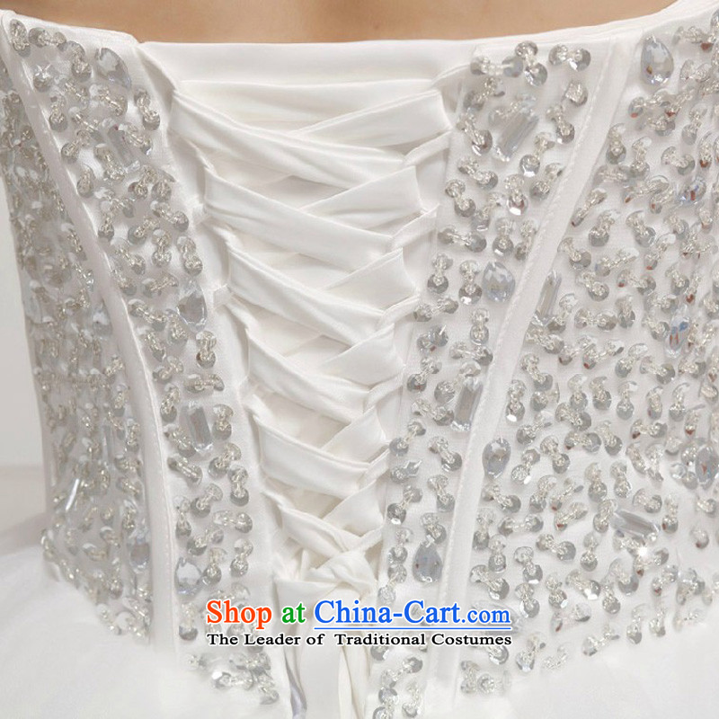 Doi m qi 2014 new stylish wedding retro bon bon skirt deluxe booking a shallow V-Neck wedding white S Demi Moor Qi , , , shopping on the Internet