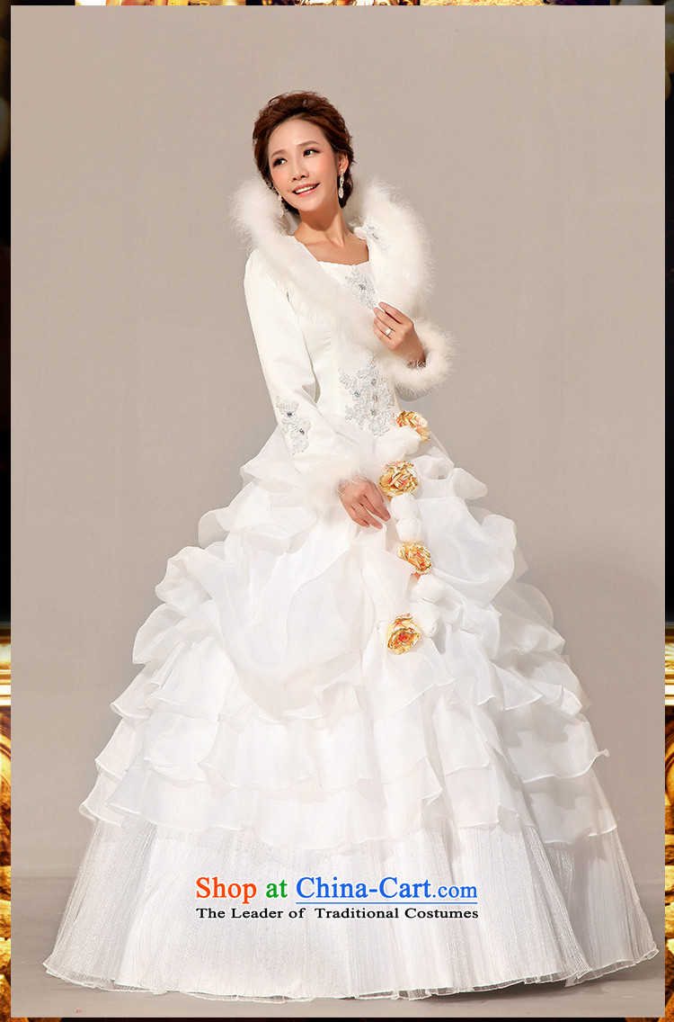 Doi m qi wedding dresses 2014 new bride winter wedding gross cotton for wedding warm long-sleeved cotton white L wedding pictures, prices, brand platters! The elections are supplied in the national character of distribution, so action, buy now enjoy more preferential! As soon as possible.