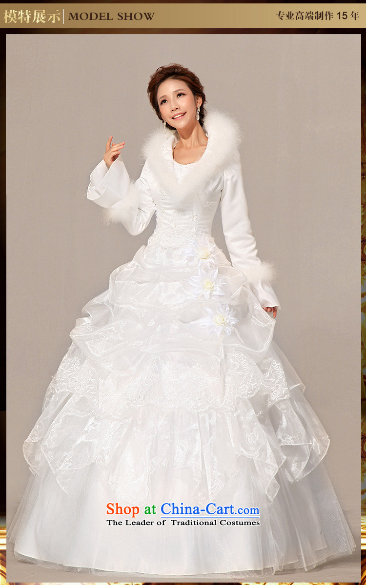 Doi m qi wedding dresses new 2014 winter wedding with modern Korean gross long-sleeved plus cotton wedding White M pictures, prices, brand platters! The elections are supplied in the national character of distribution, so action, buy now enjoy more preferential! As soon as possible.