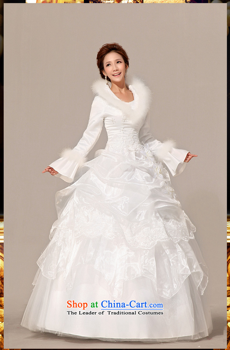 Doi m qi wedding dresses new 2014 winter wedding with modern Korean gross long-sleeved plus cotton wedding White M pictures, prices, brand platters! The elections are supplied in the national character of distribution, so action, buy now enjoy more preferential! As soon as possible.